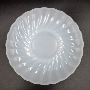 Vintage Anchor Hocking Fire King Saucer White Milk Glass Read